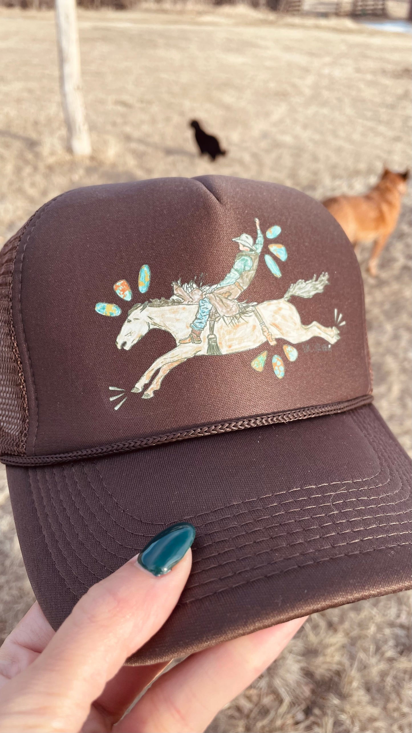 Turquoise Bronc - Brown