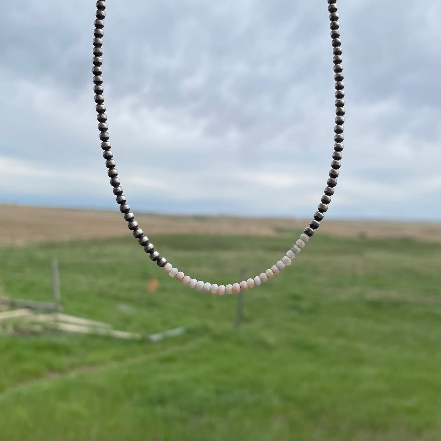 Pink Conch & Pearl Necklace