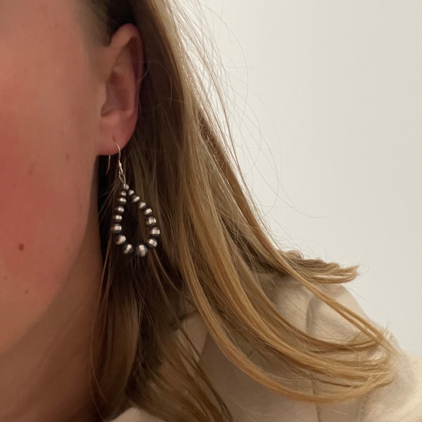 Navajo Pearl Hoop Earrings