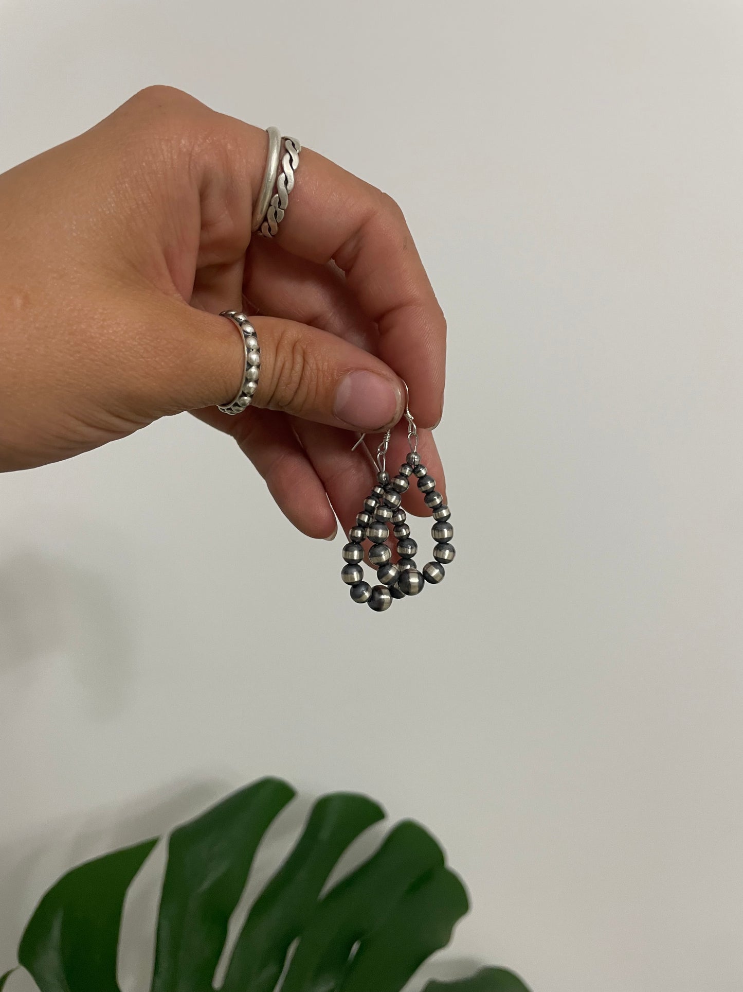 Navajo Pearl Hoop Earrings