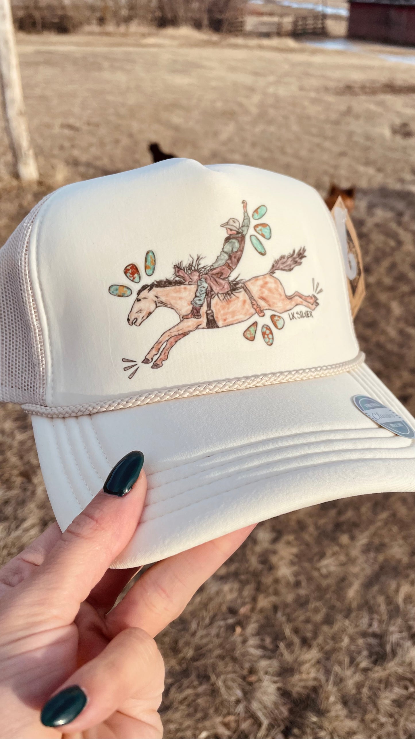 Turquoise Bronc - Beige