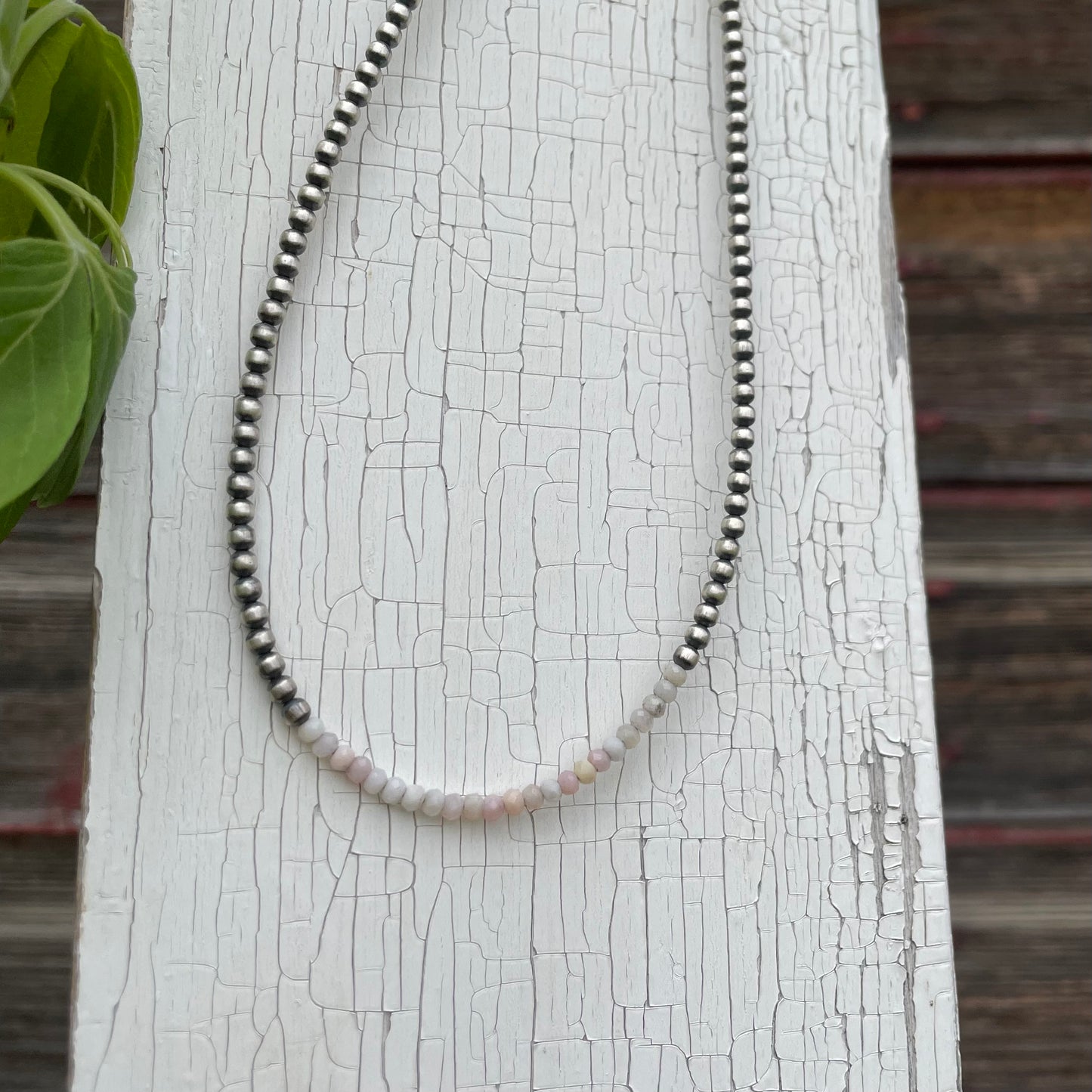 Pink Conch & Pearl Necklace
