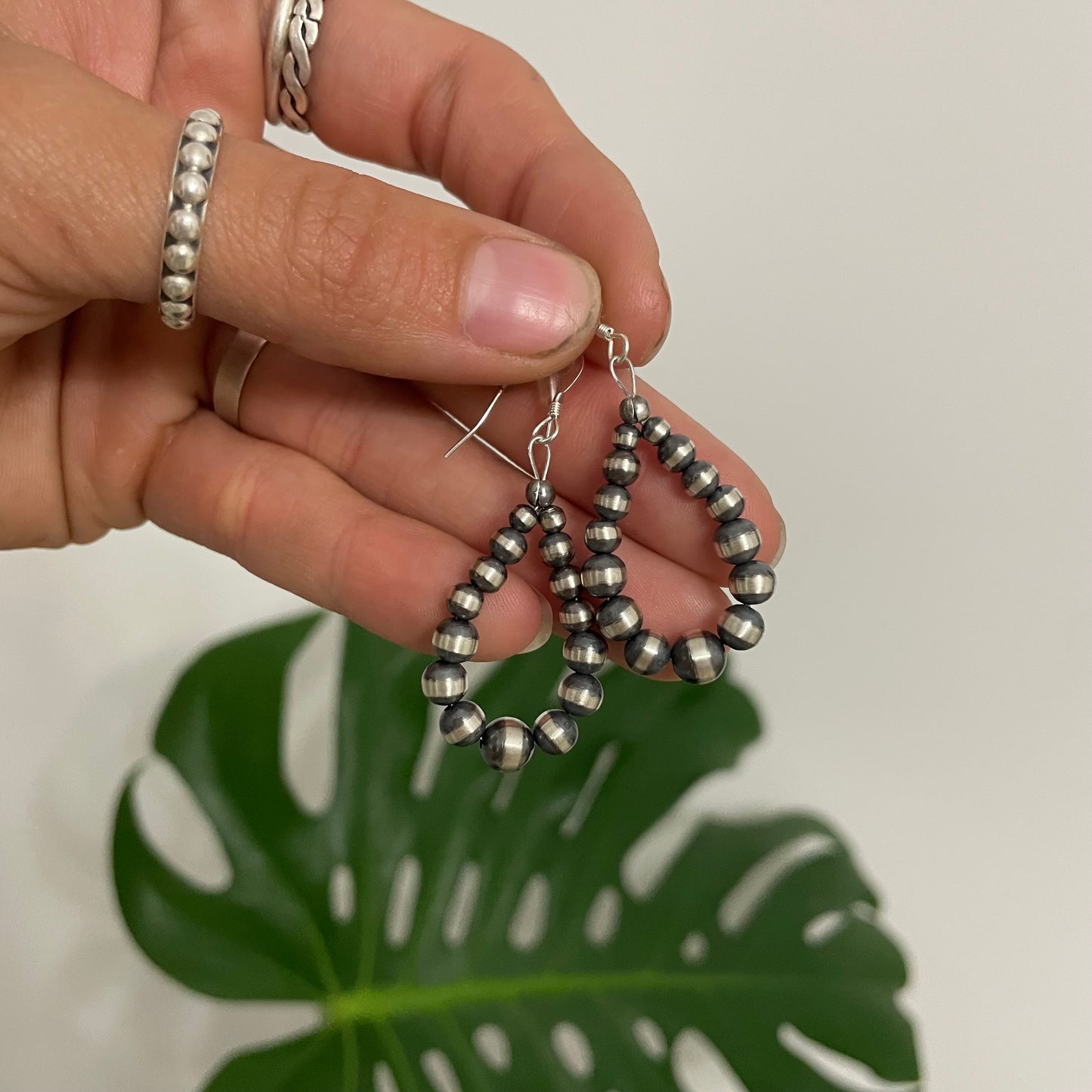 Navajo Pearl Hoop Earrings