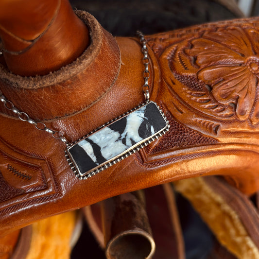 White Buffalo Bar Necklace