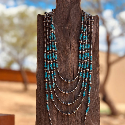 Kingman & Navajo Pearl Graduated Necklace