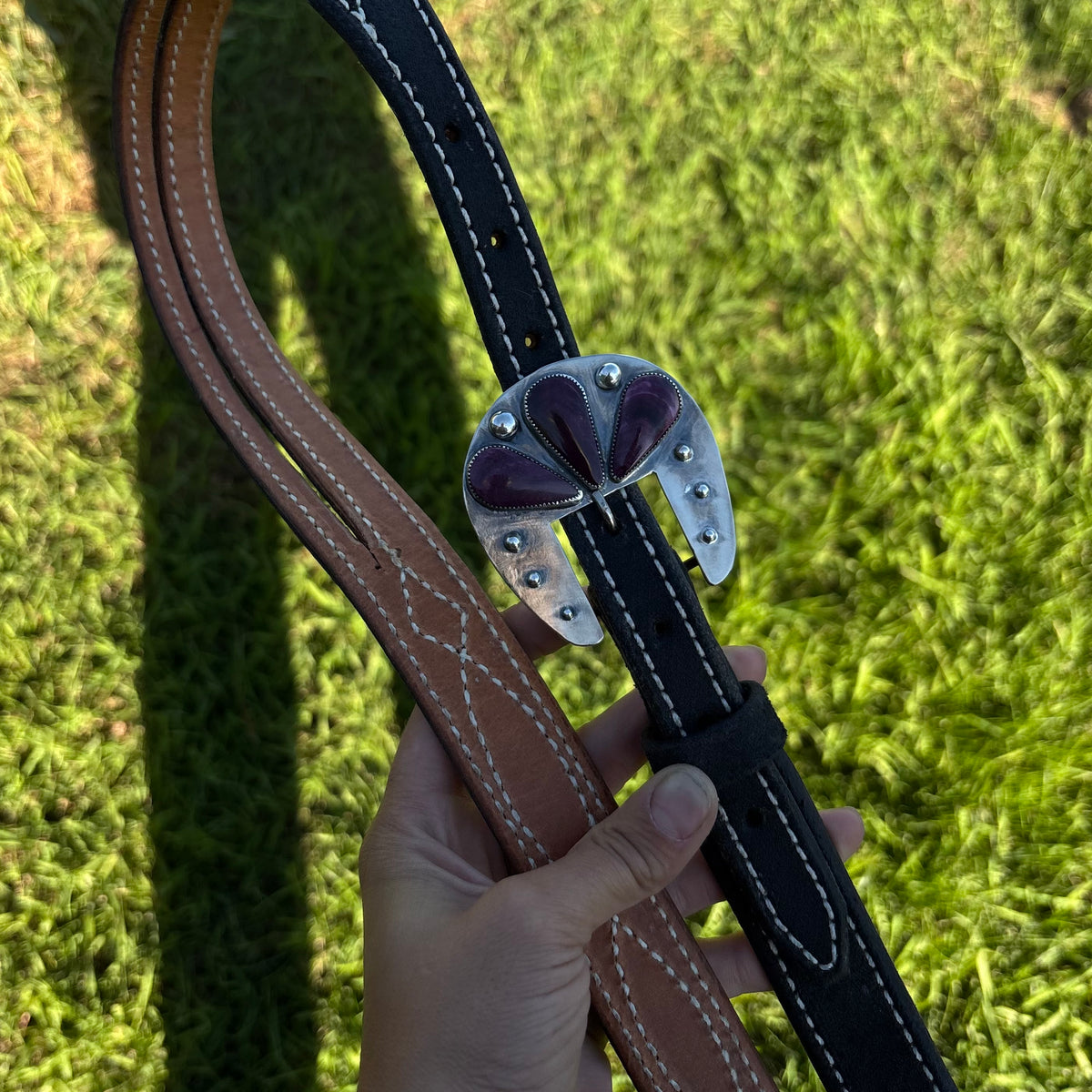 Purple/Black Headstall