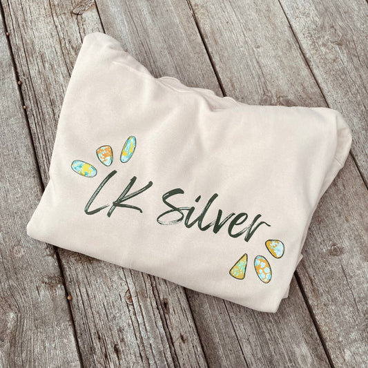 Turquoise Addict Hoodie - Beige